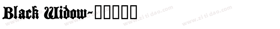 Black Widow字体转换